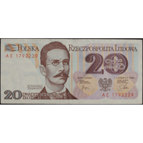 20 zlotych 1982 seria ae a
